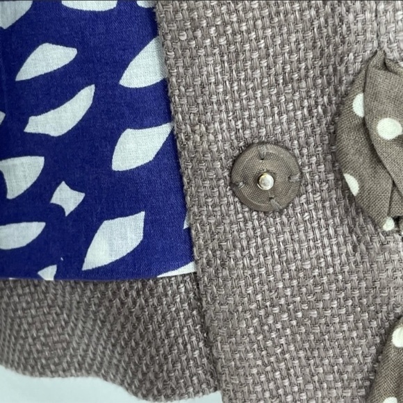 Boden linen blazer jacket tweed polka‎ dots natural - Picture 8 of 13